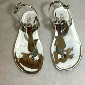 Michael Kors Silver Metalic Sandals